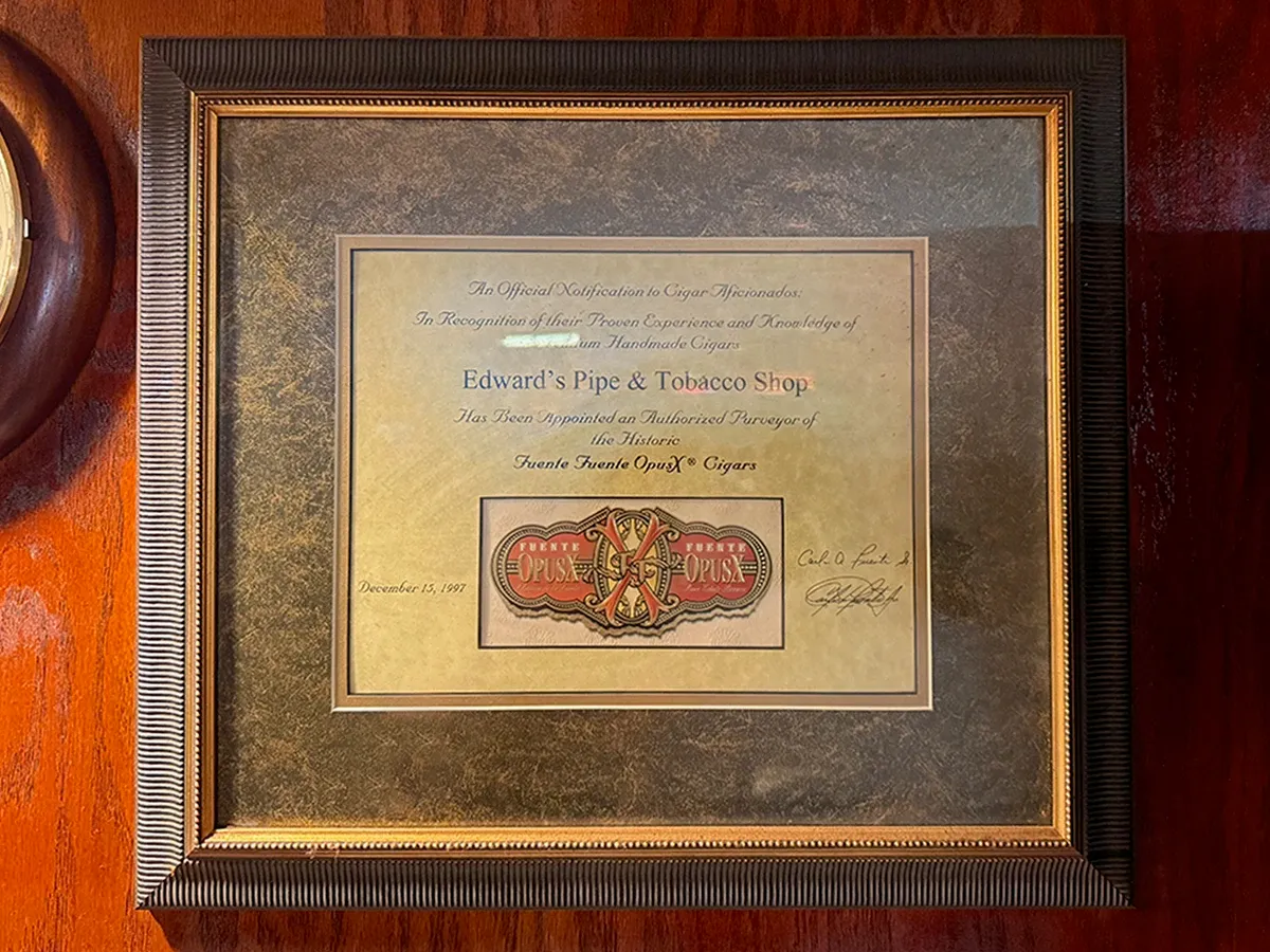 Fuente Fuente OpusX Authorized Purveyor Recognition